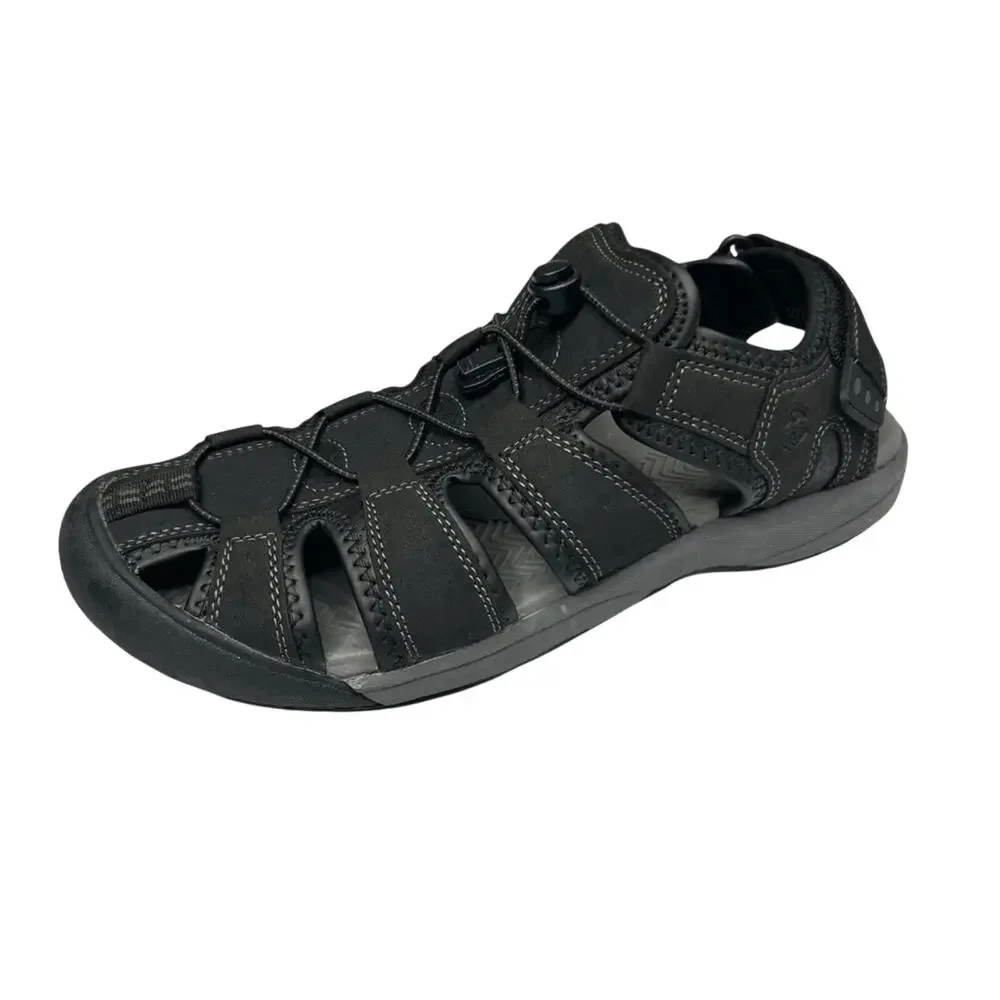 Khombu Mens Travis Black Sandals Size 10 Active Outdoor Hiking Gorpcore Granola